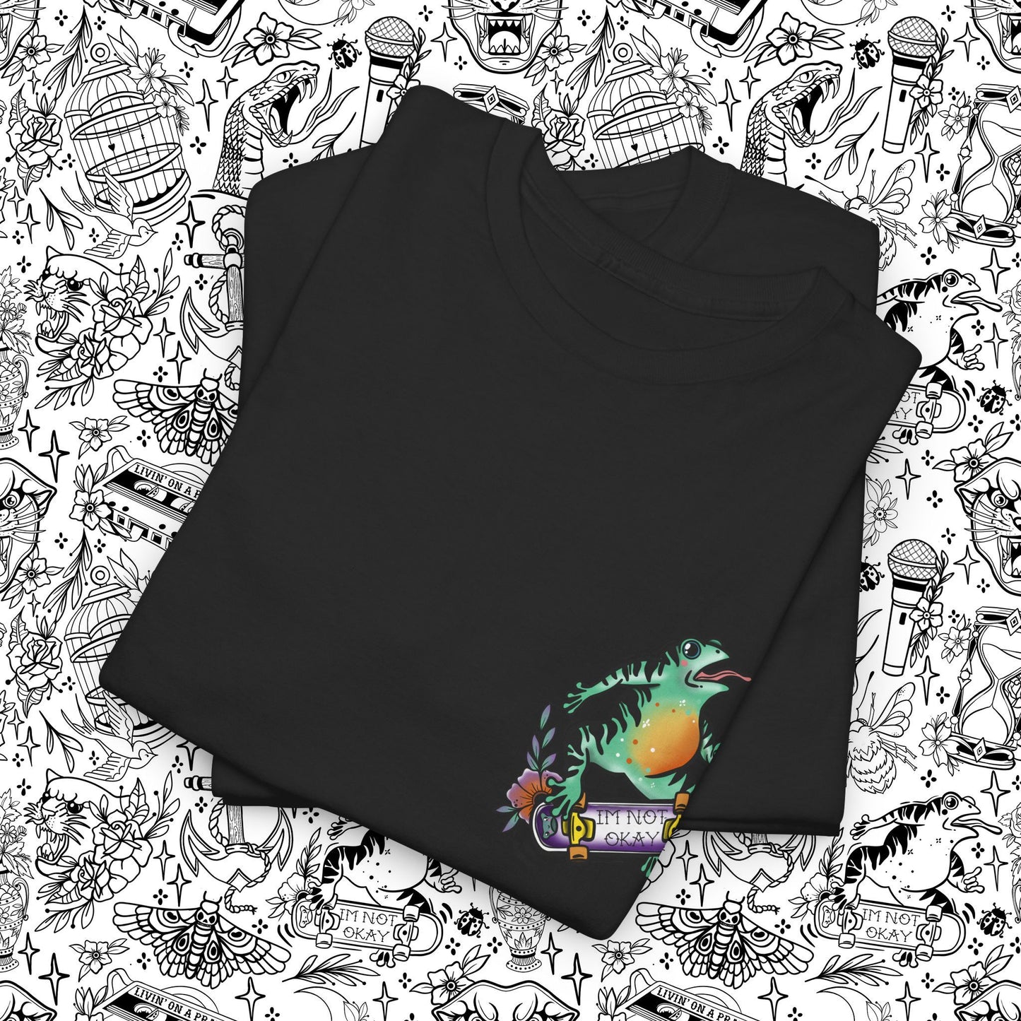 I’m Not Okay Tattoo Style Tee