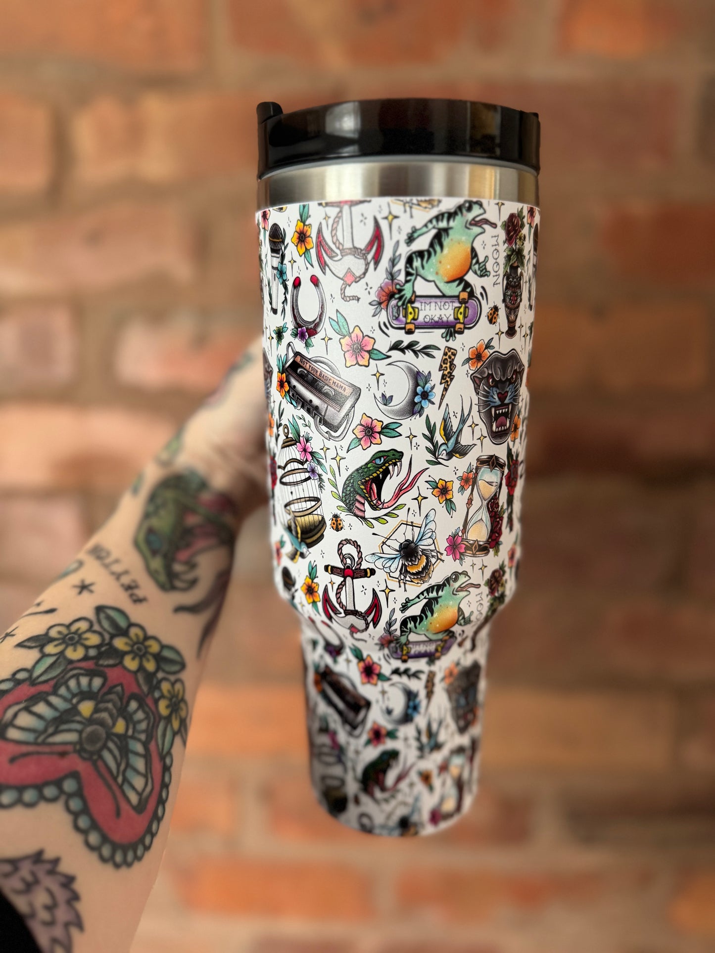 Traditional Tattoo 40OZ Travel Mug