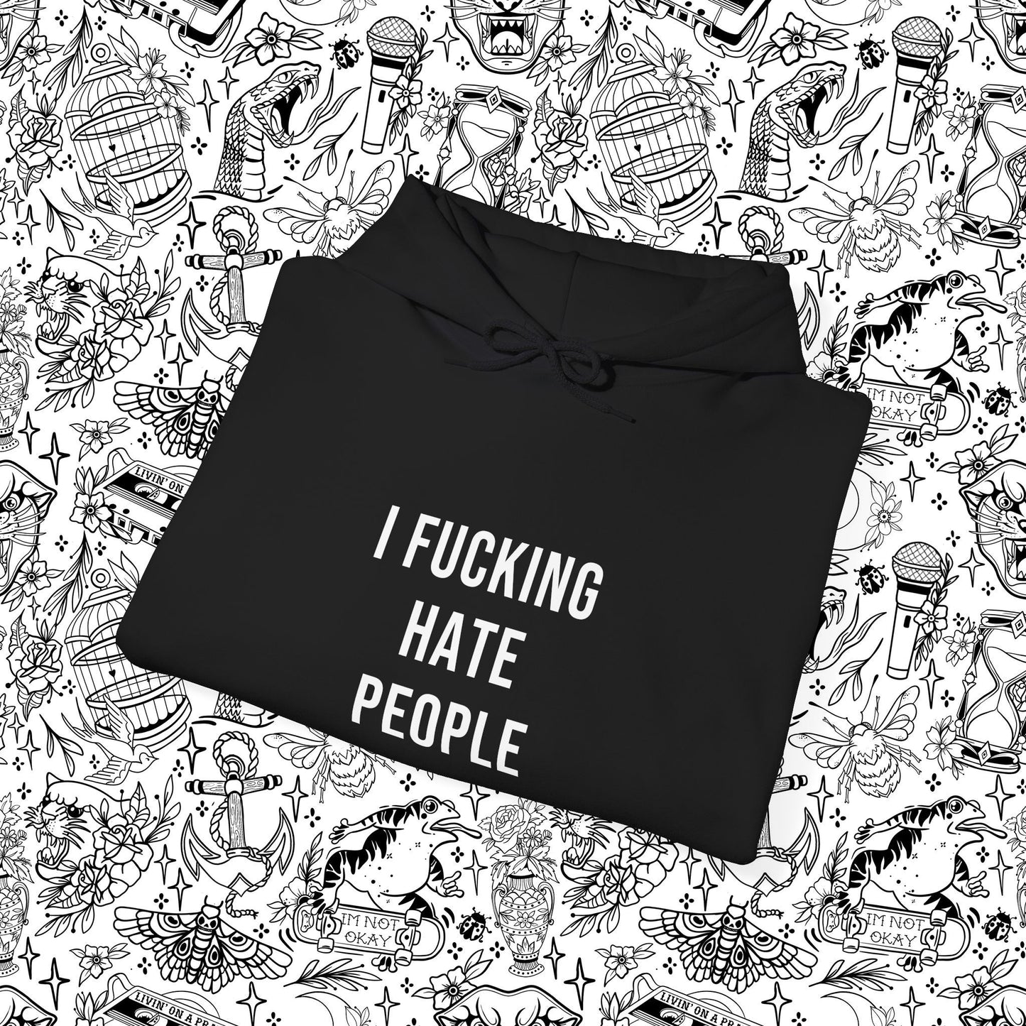 I Fucking Hate People Hoody for Winter Months