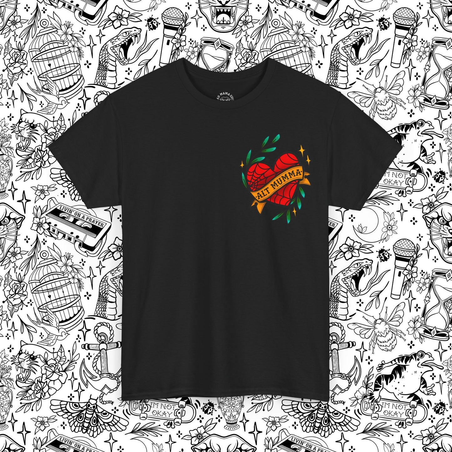 Alt Mumma Heart Tattoo Tee