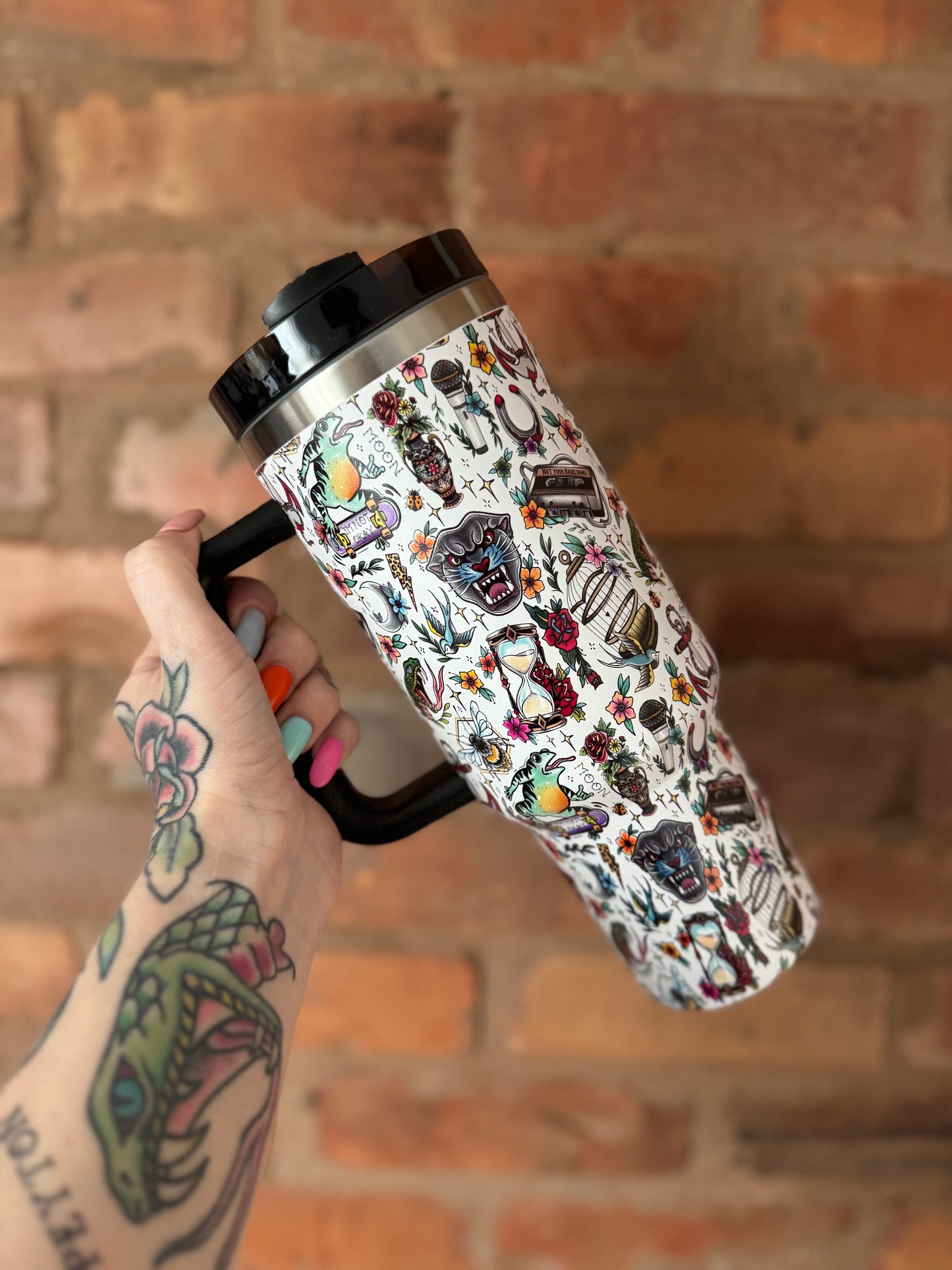Traditional Tattoo 40OZ Travel Mug