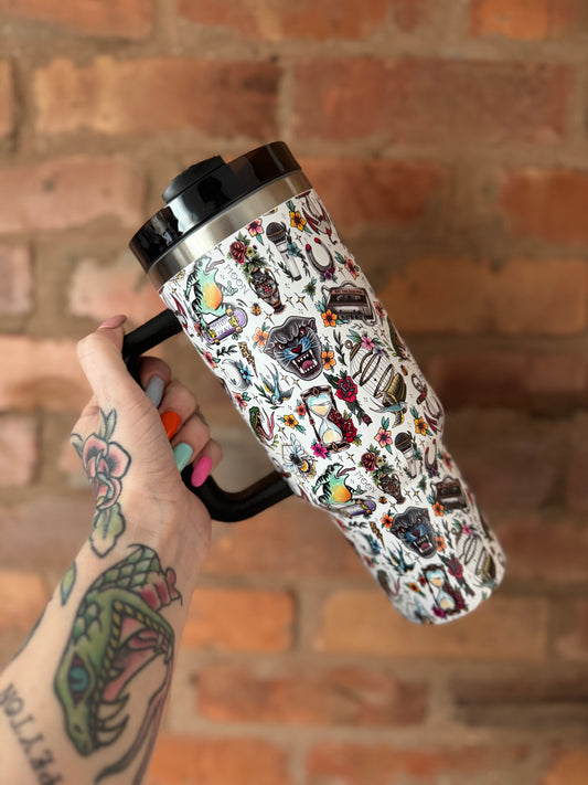 Traditional Tattoo 40OZ Travel Mug