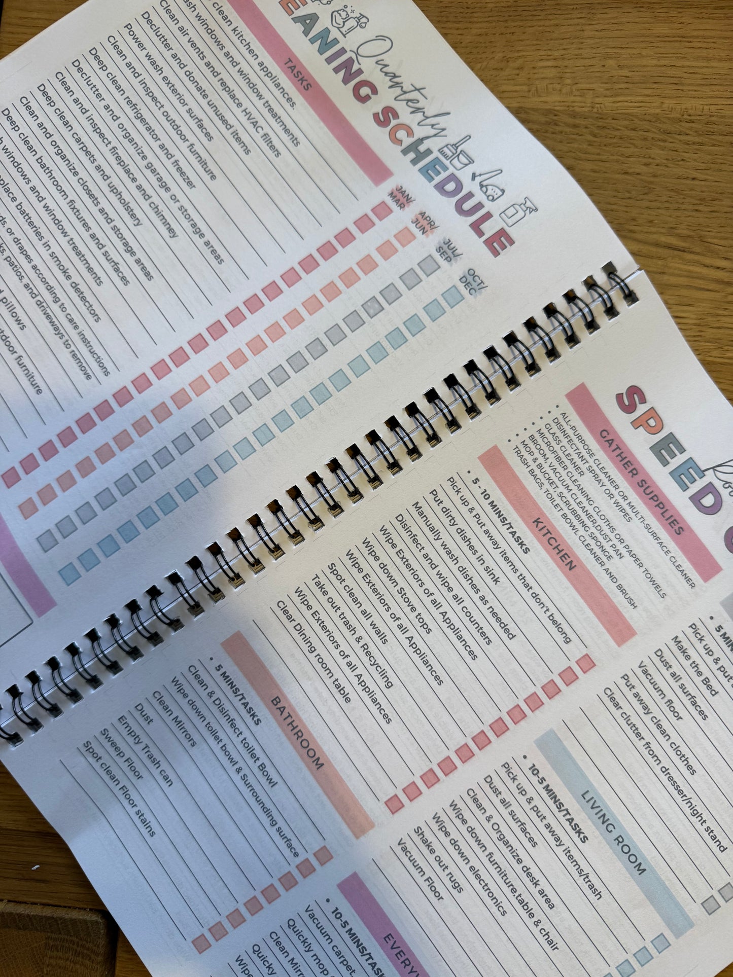 Cleaning Schedule and checklist