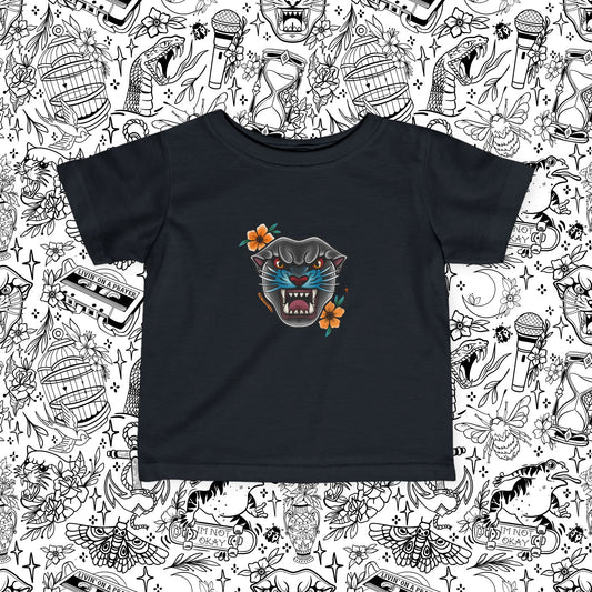Panther Traditional Tattoo Design Infant Tee
