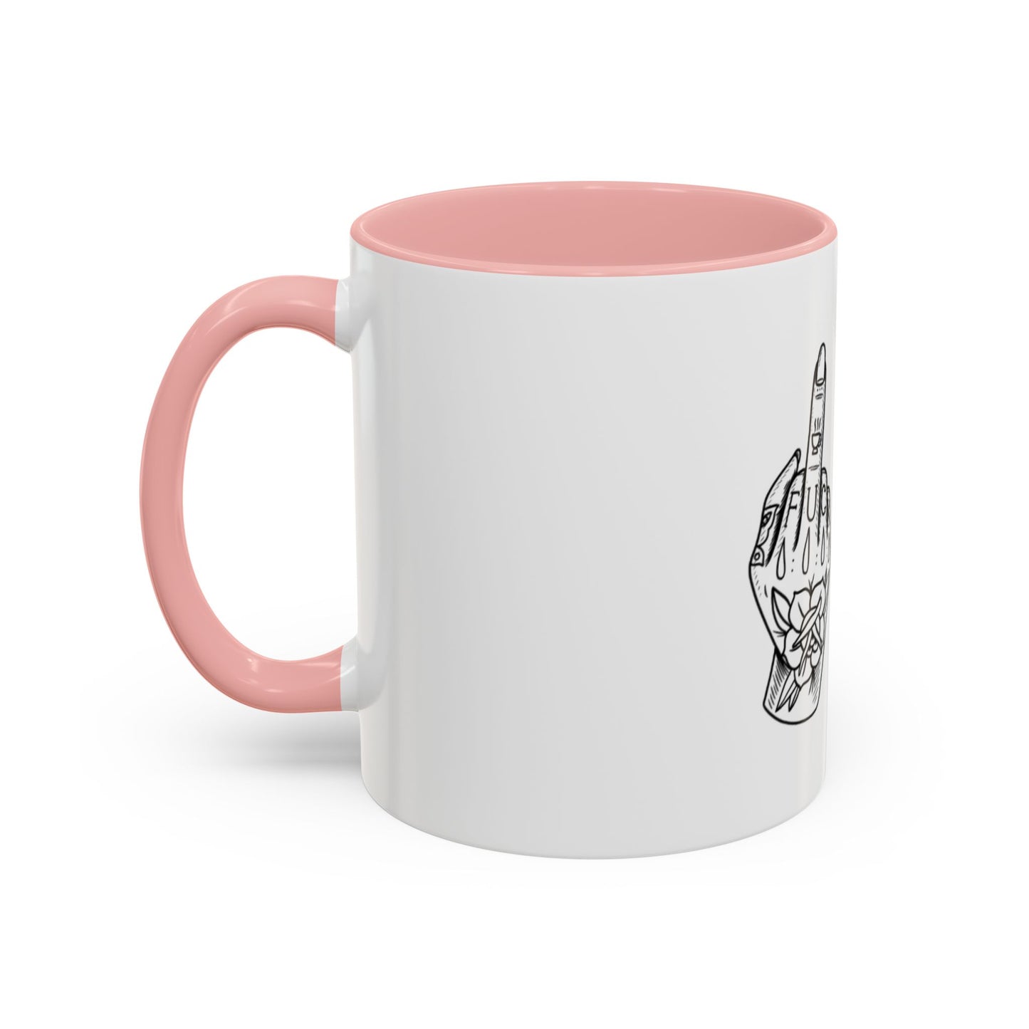Middle Finger Tattoo Art Accent Coffee Mug