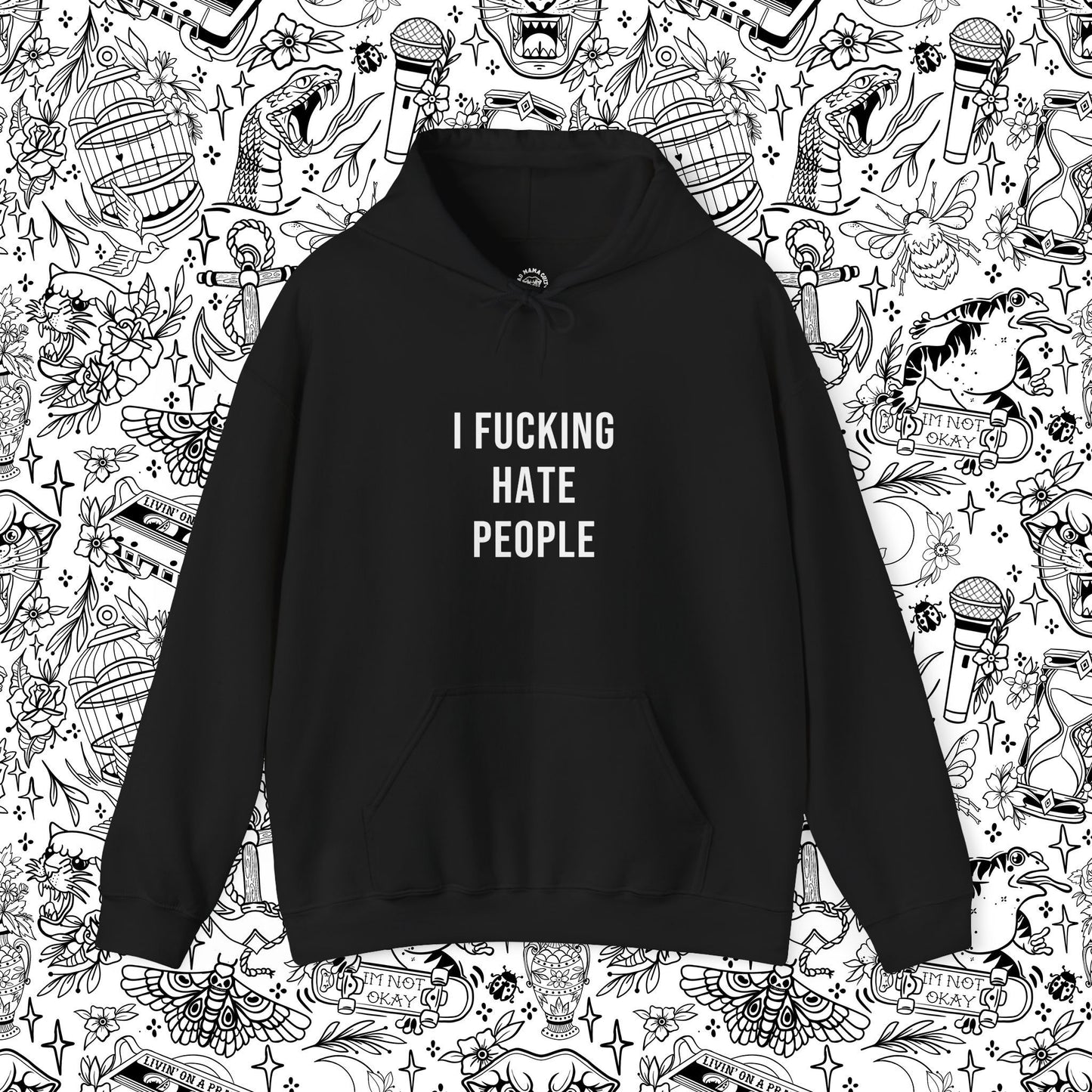 I Fucking Hate People Hoody for Winter Months