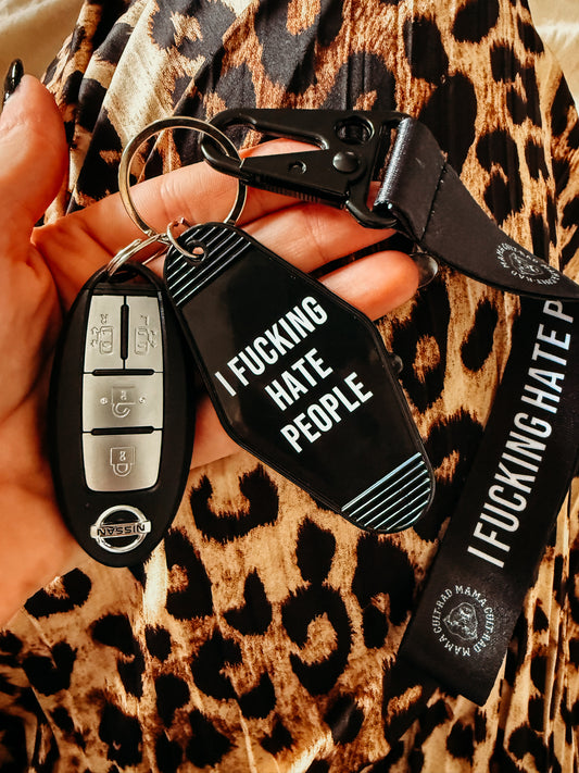 Hate people keyring bundle