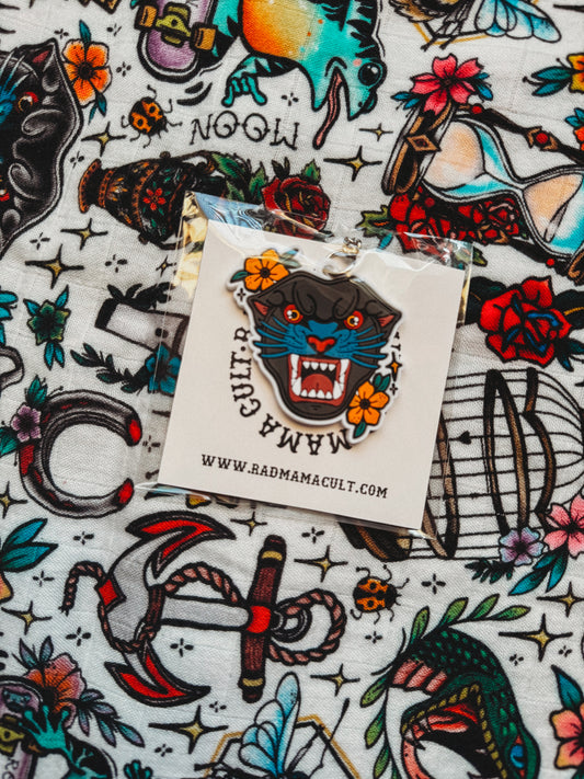Traditional Panther Keyring
