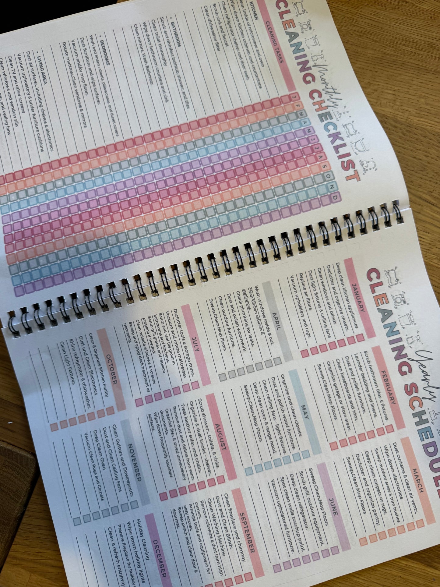 Cleaning Schedule and checklist