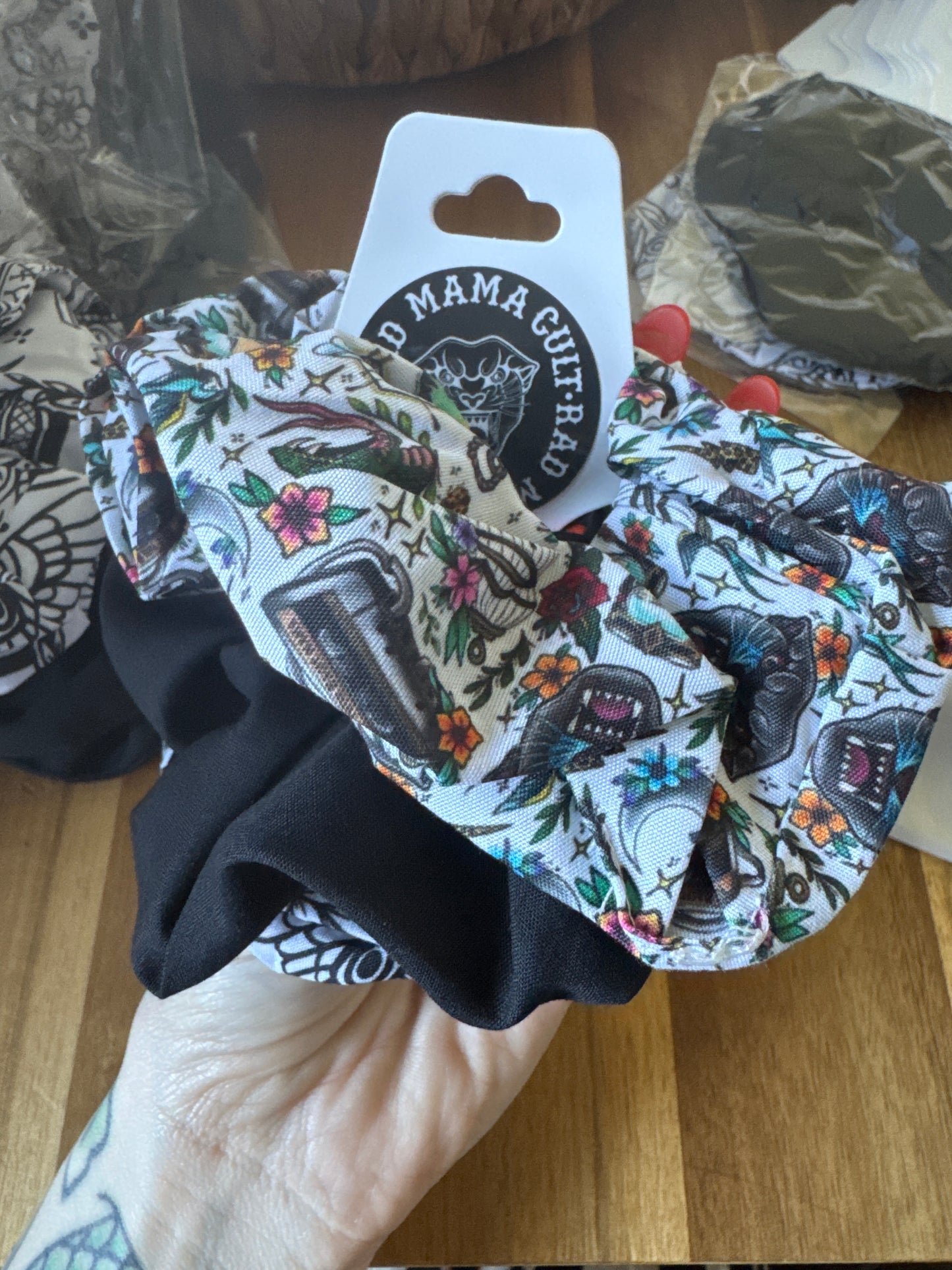 Traditional Tattoo Scrunchie Set Of 3
