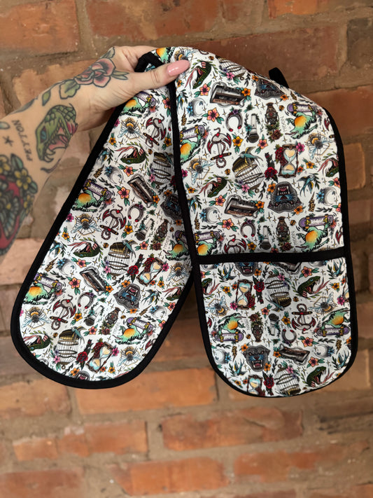 Traditional Tattoo Oven Double Oven Glove