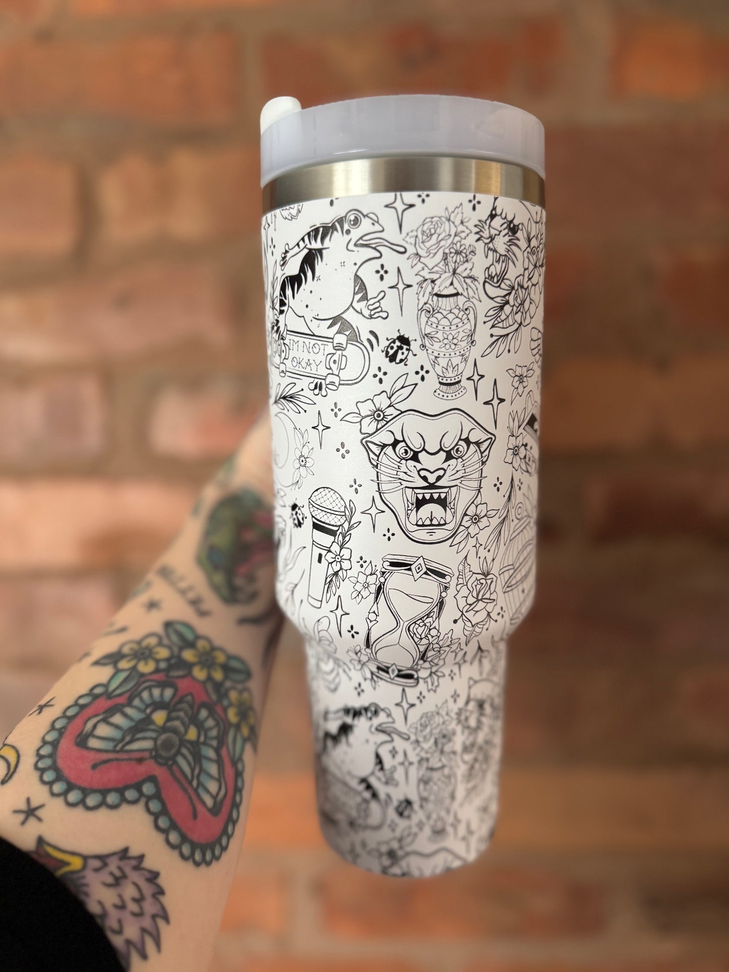 Traditional Tattoo 40OZ Travel Mug