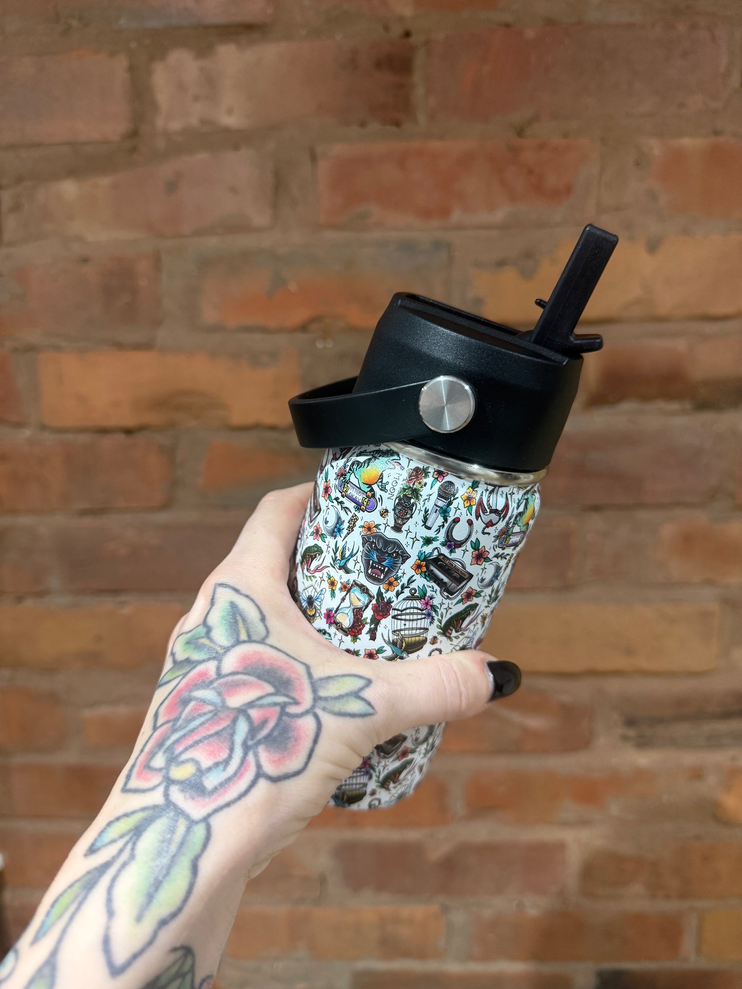 Kids Traditional Tattoo Stainless Steel Tumbler