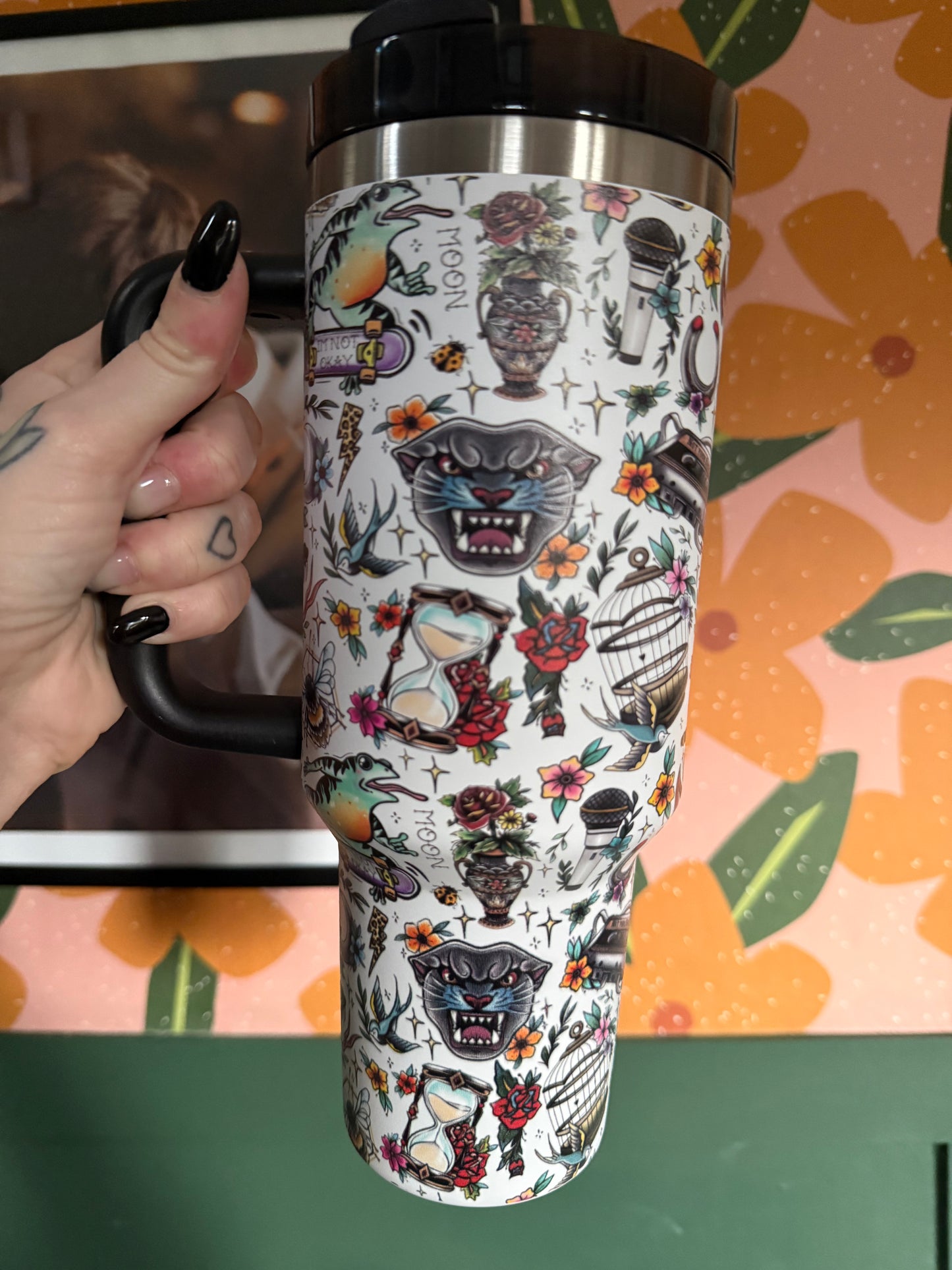 Traditional Tattoo 40OZ Travel Mug